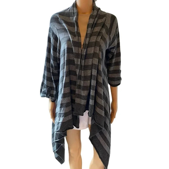 Motherhood Maternity Bray Strips Casual Open Cardigan Sweater Women XL stretch - Picture 1 of 9